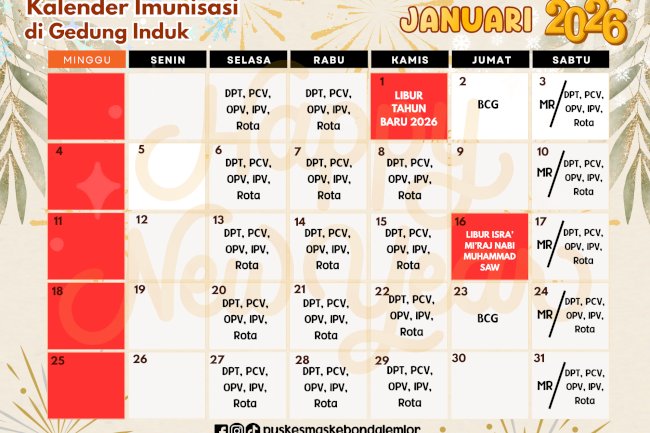 Jadwal Imunisasi Januari 2026